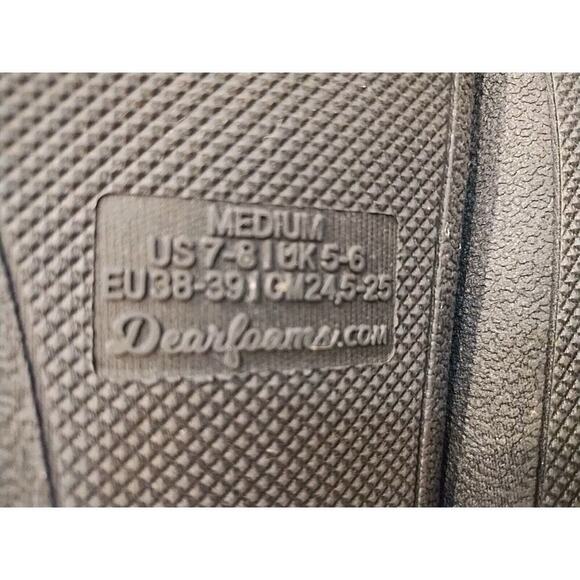 Dearfoams Women's Gray Cable Knit Chenille Clog Slide Size 7-8 Medium Slippers - Picture 6 of 7